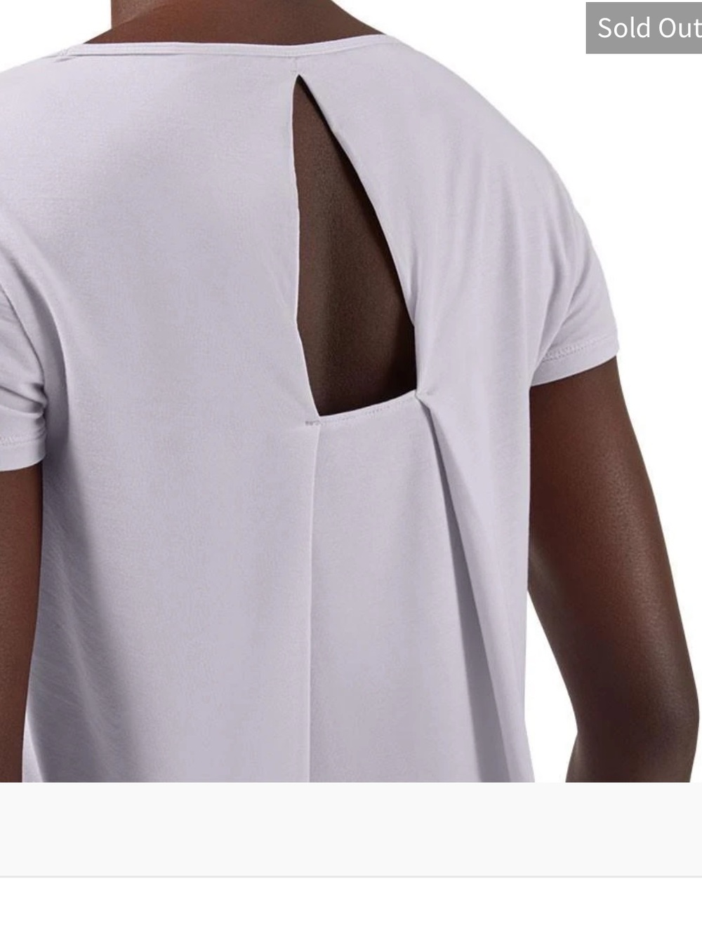 On Running Active-T Breathe Open Back Workout Shirt - Lavender Grey Small